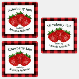 Strawberry Jam Preserves Plaid S Food Label