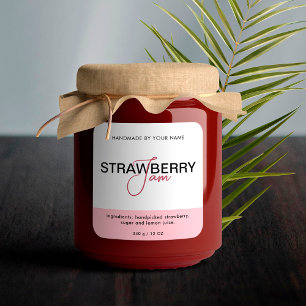 Strawberry Jam Product Label Stickers Packaging