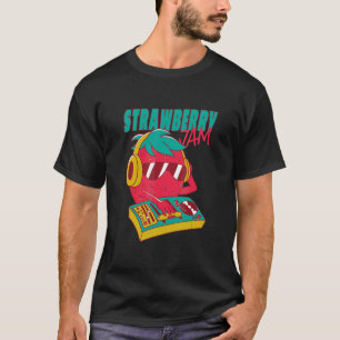 Strawberry Jam Pun Music Dj T-Shirt
