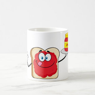 Strawberry Jam Toast Cartoon Character Coffee Mug