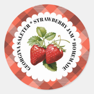Strawberry Jam Vintage Label Preserve Label