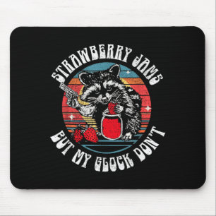 Strawberry Jams But Dont Funny Racoon for Men Mouse Mat