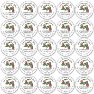 Strawberry Jelly 2.5" Wide Mouth Mason Jar Lid 