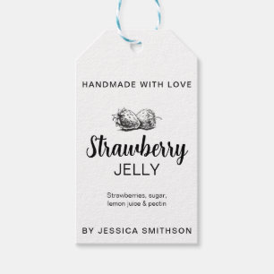 Strawberry Jelly Jam Homemade label STRAW01tag