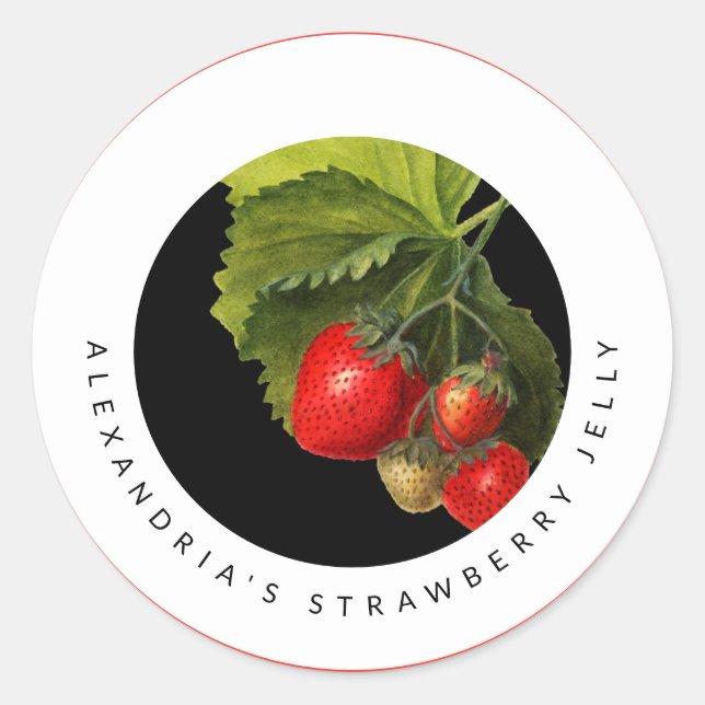 Strawberry Jelly or Jam | From the Kitchen Of Classic Round Sticker (Front)