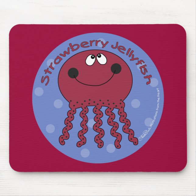 Strawberry Jellyfish Mouse Mat (Front)
