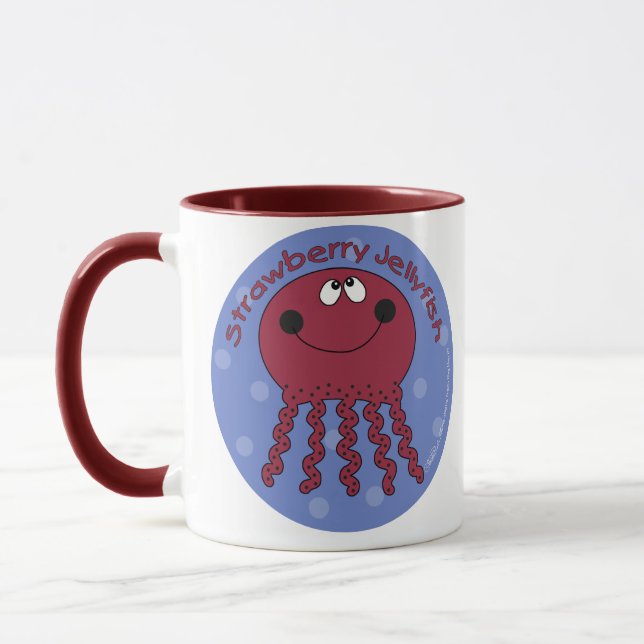 Strawberry Jellyfish Mug (Left)