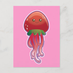 Strawberry Jellyfish Postcard
