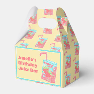 Strawberry Juice Box Birthday Party Favour Box