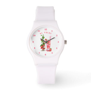 Strawberry Juice Drink Fruits Watch Gift