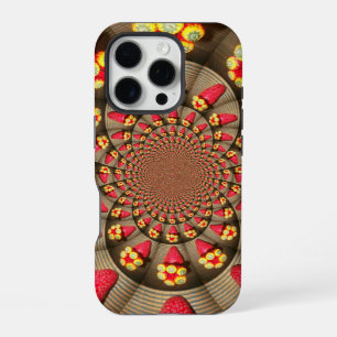 Strawberry Kaleidoscope Colourful Red Delight Ar iPhone 16 Pro Case