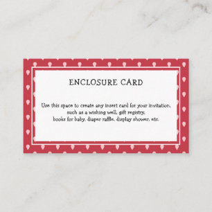 Strawberry Kids Birthday Details Enclosure Card