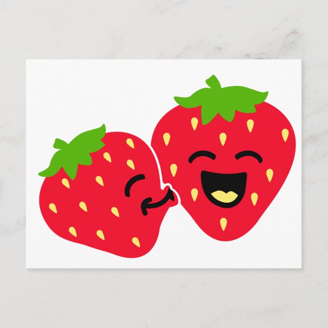 Strawberry Kiss Postcard (Front)