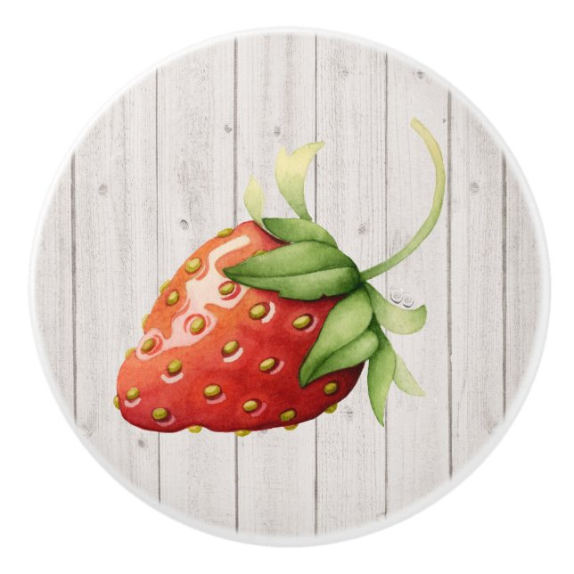 Strawberry Kitchen Drawer Knob - SRF (Front)
