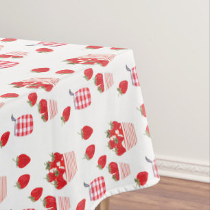 Strawberry Kitchen Summer Country Farmhouse Tablecloth