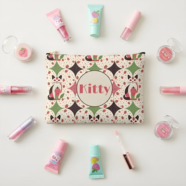 Strawberry Kitty Accessory Pouch (Creator Uploaded)