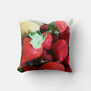 Strawberry Kiwi Throw Pillow