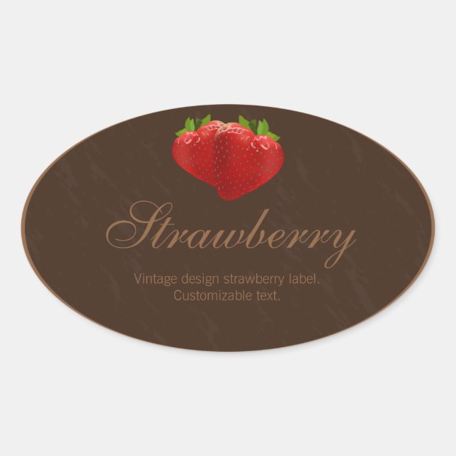 Strawberry label etiquette (Front)