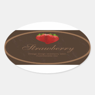 Strawberry label etiquette