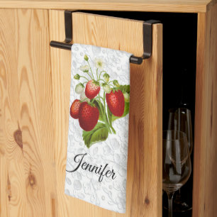 Strawberry Lace Tea Towel