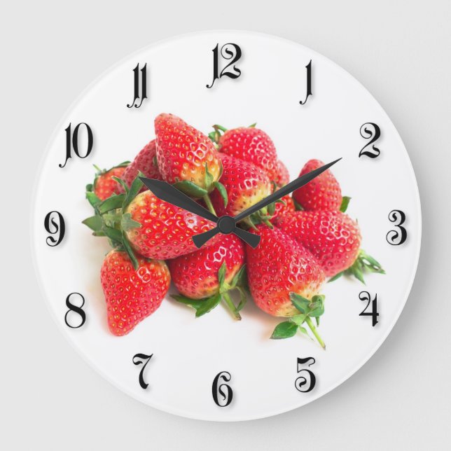 Strawberry Large Clock (Front)