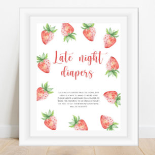 Strawberry \ Late night diapers game  Poster