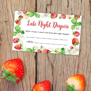 Strawberry Late Night Diapers Game Ticket Enclosure Card