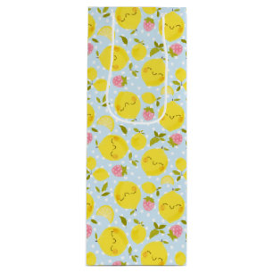 Strawberry Lemon Blue Wine Gift Bag