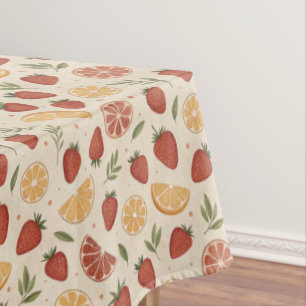 Strawberry Lemon Pattern Tablecloth