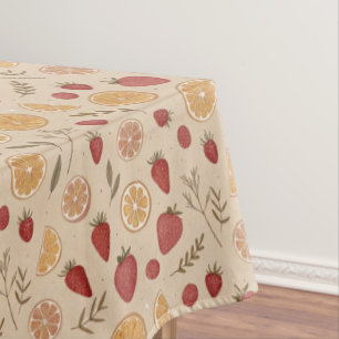 Strawberry Lemon Pattern Tablecloth