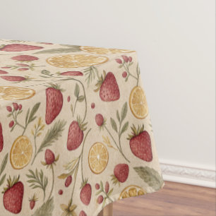 Strawberry Lemon Pattern Tablecloth