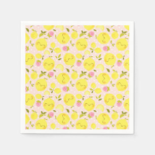 Strawberry Lemon Pink Napkin