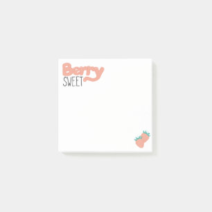 Strawberry Lettering Post-it Notes