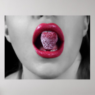 Strawberry lips poster