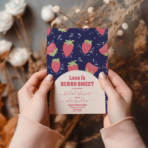 Strawberry Love is Berry Sweet Bridal Shower Invitation