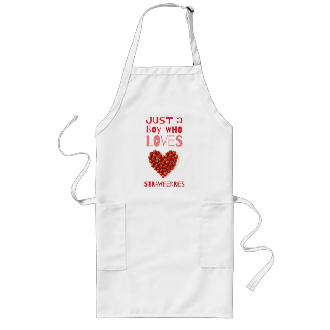 Strawberry Love Long Apron (Front)