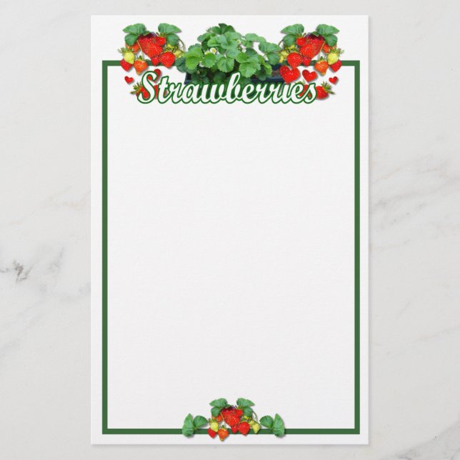STRAWBERRY LOVE  - Stationary Stationery (Front)