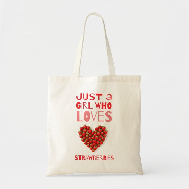 Strawberry Love Tote Bag (Front)