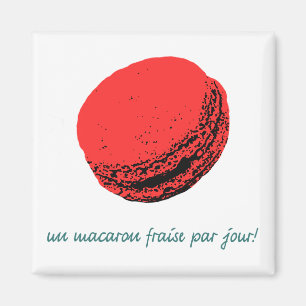 strawberry macaroon magnet