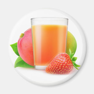 Strawberry mango smoothie magnet