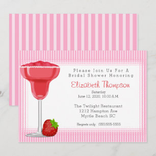 Strawberry Margarita Bridal Shower Invitation