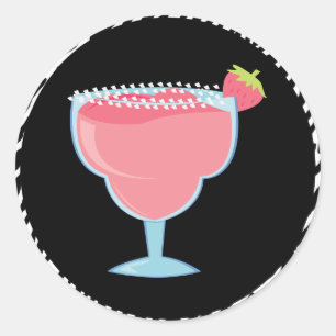 Strawberry Margarita Classic Round Sticker