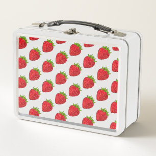 Strawberry Metal Lunch Box