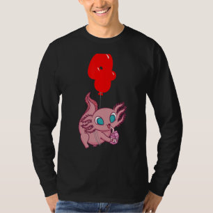 Strawberry Milk Axolotl  4th Birthday  Kids Balloo T-Shirt