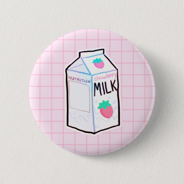 Strawberry Milk Button (Front)