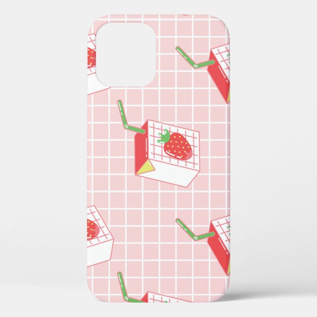 Strawberry Milk Cartoons: Playful Patterns Case-Mate iPhone Case (Back)