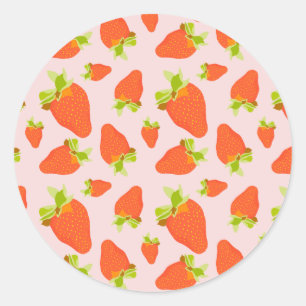 Strawberry Milk Classic Round Sticker