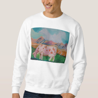 Strawberry Milk Cow by Stephen R. Sweatshirt