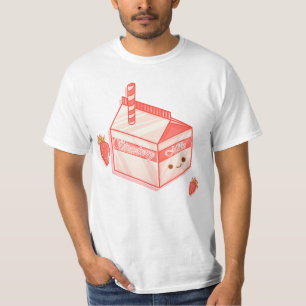 Strawberry milk cute face T-Shirt