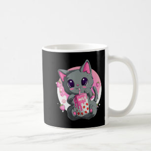 Strawberry Milk For Women Girls Kawaii Anime Cat Coffee Mug